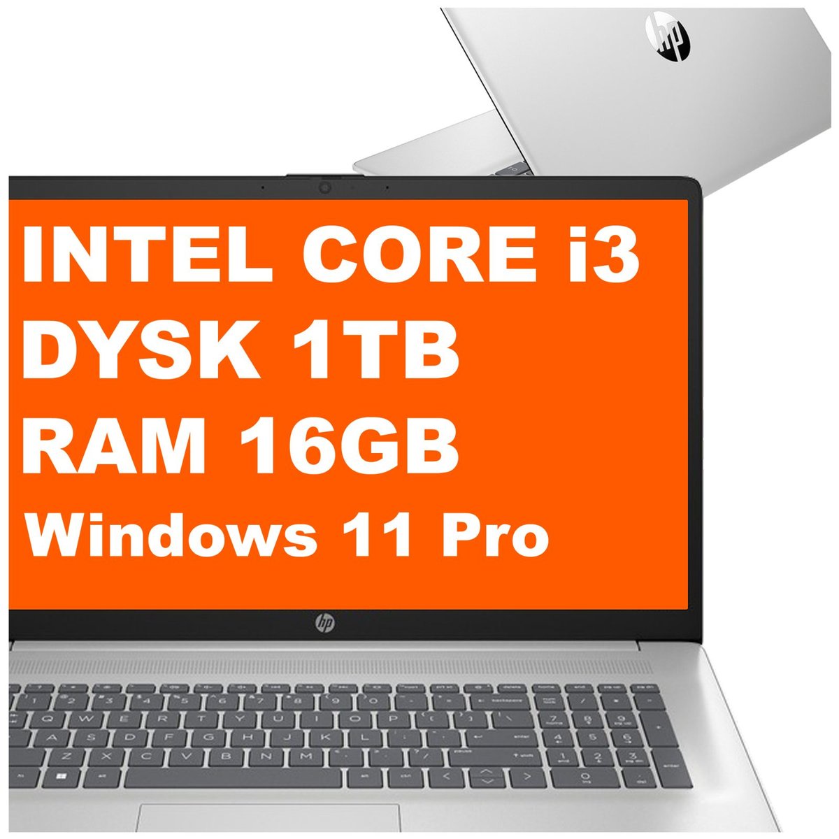 HP 17-cn3906ds / 9A0S9UA / Intel i3-N305 / 16GB / 1TB / Intel UHD / HD+ / Dotyk / Win 11 Pro / Srebrny