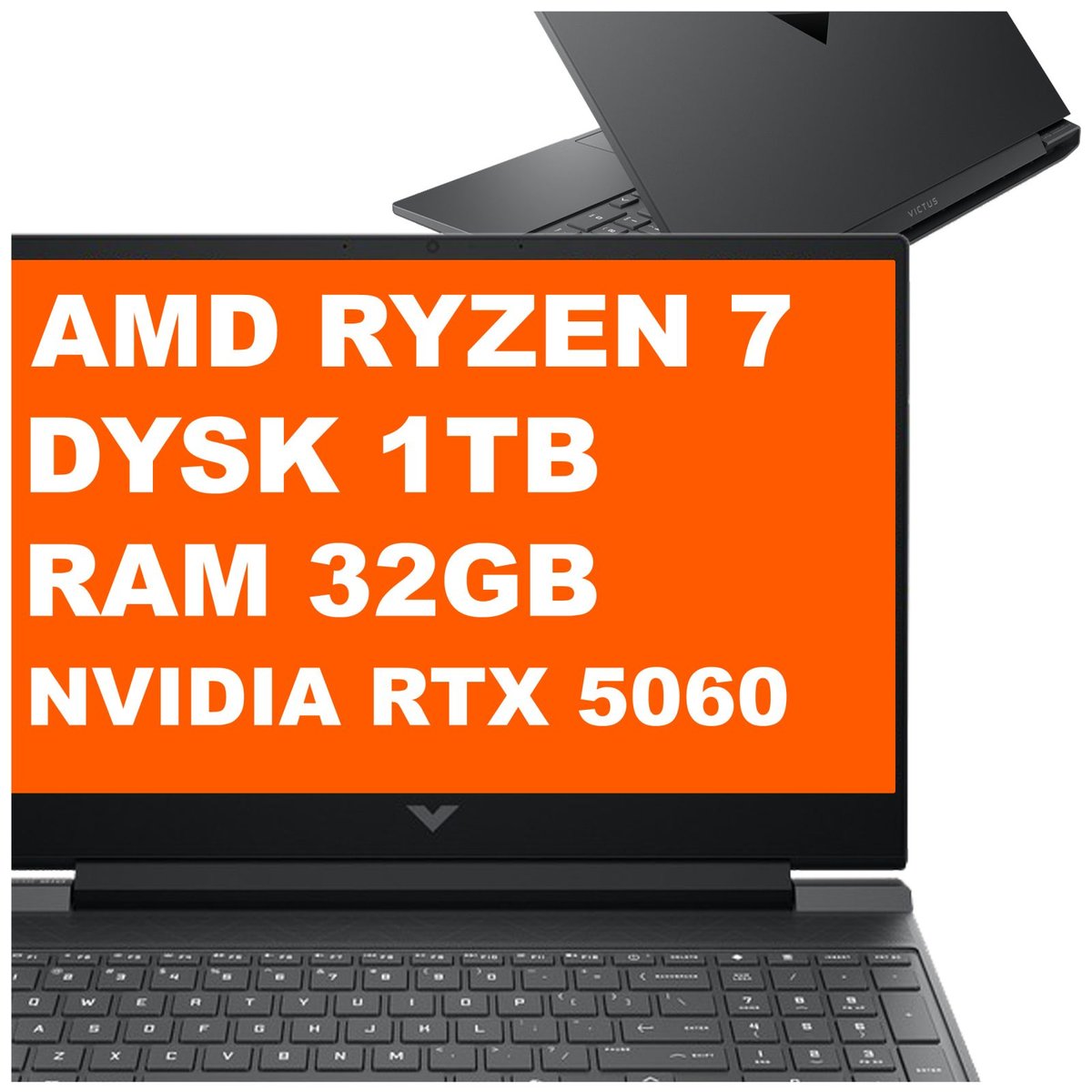 Gamingowy HP Victus 15-fb3000ni / BP5Q3EA / Ryzen 7 AI / 32GB / 1TB / RTX 5060 / 15,6