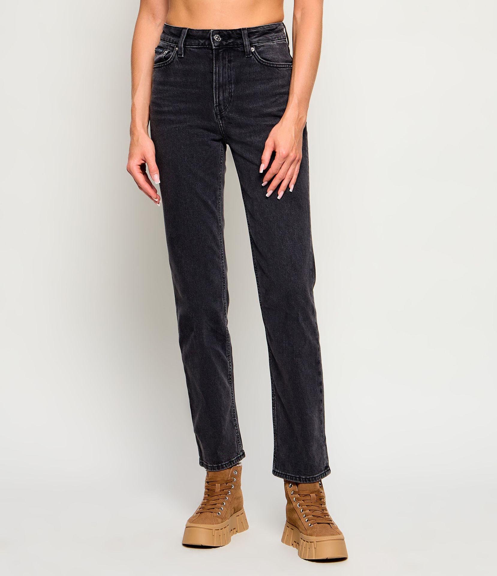 Calvin Klein Jeans Jeansy Straight fit high rise