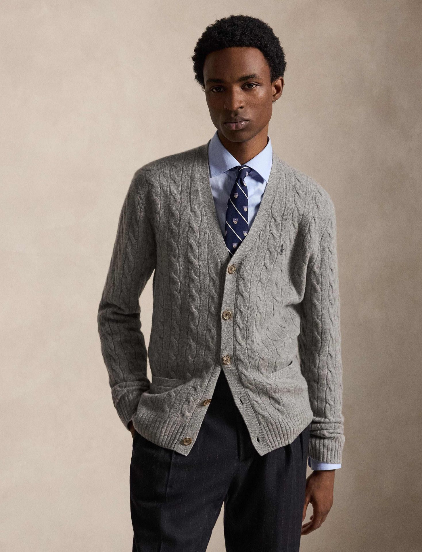 POLO RALPH LAUREN Wełniany kardigan Regular Fit z dodatkiem kaszmiru