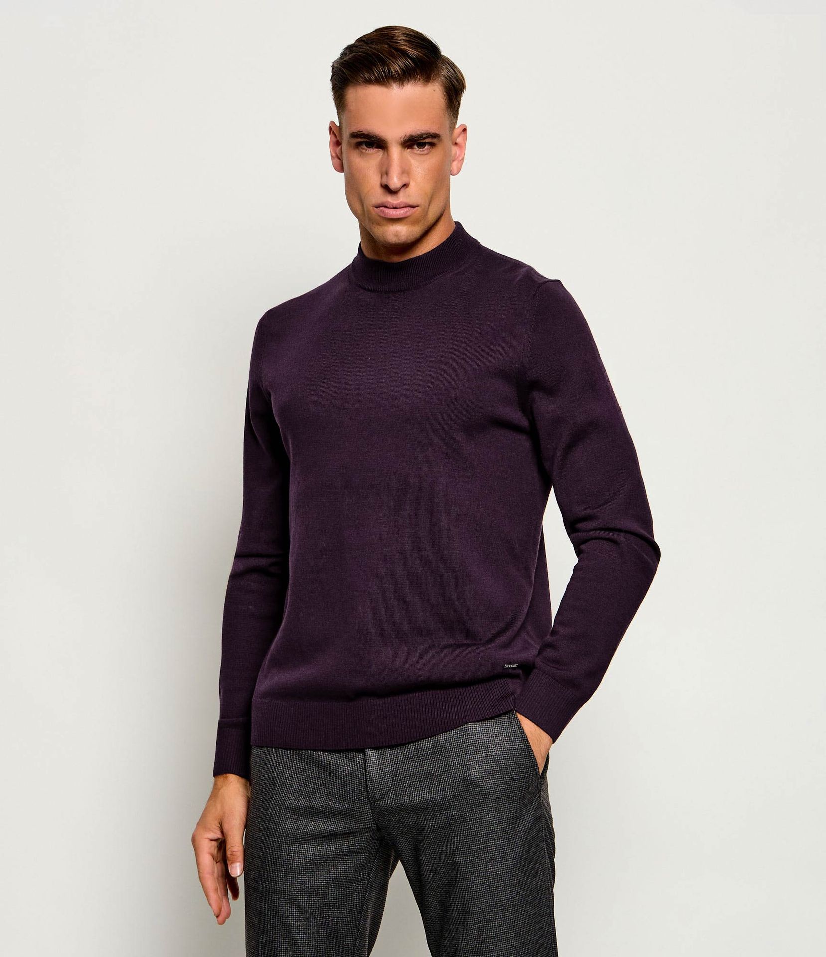 Joop! Wełniany półgolf Davide Modern fit