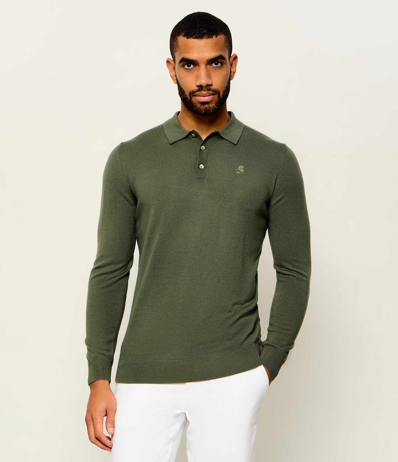 Karl Lagerfeld Wełniane polo Regular Fit