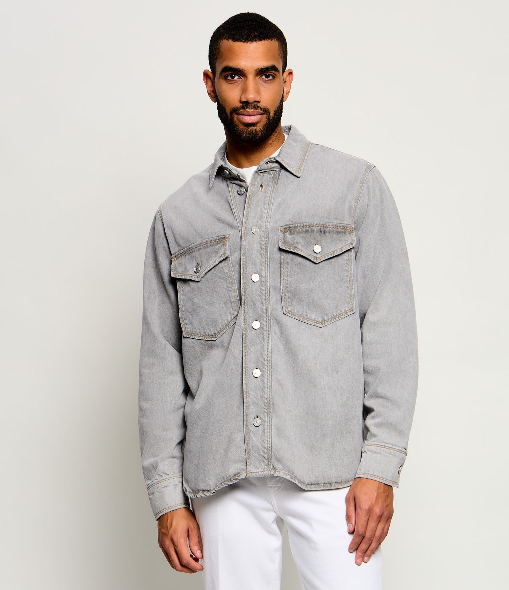 AllSaints Jeansowa koszula Albin Relaxed fit