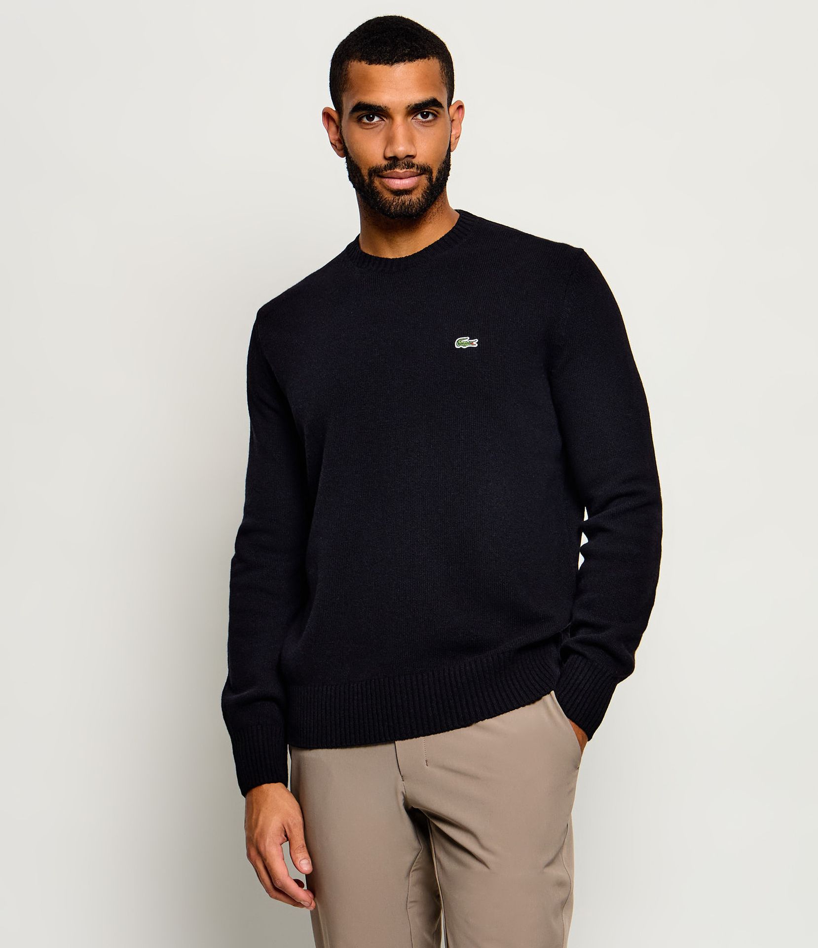 Lacoste Wełniany sweter Classic fit