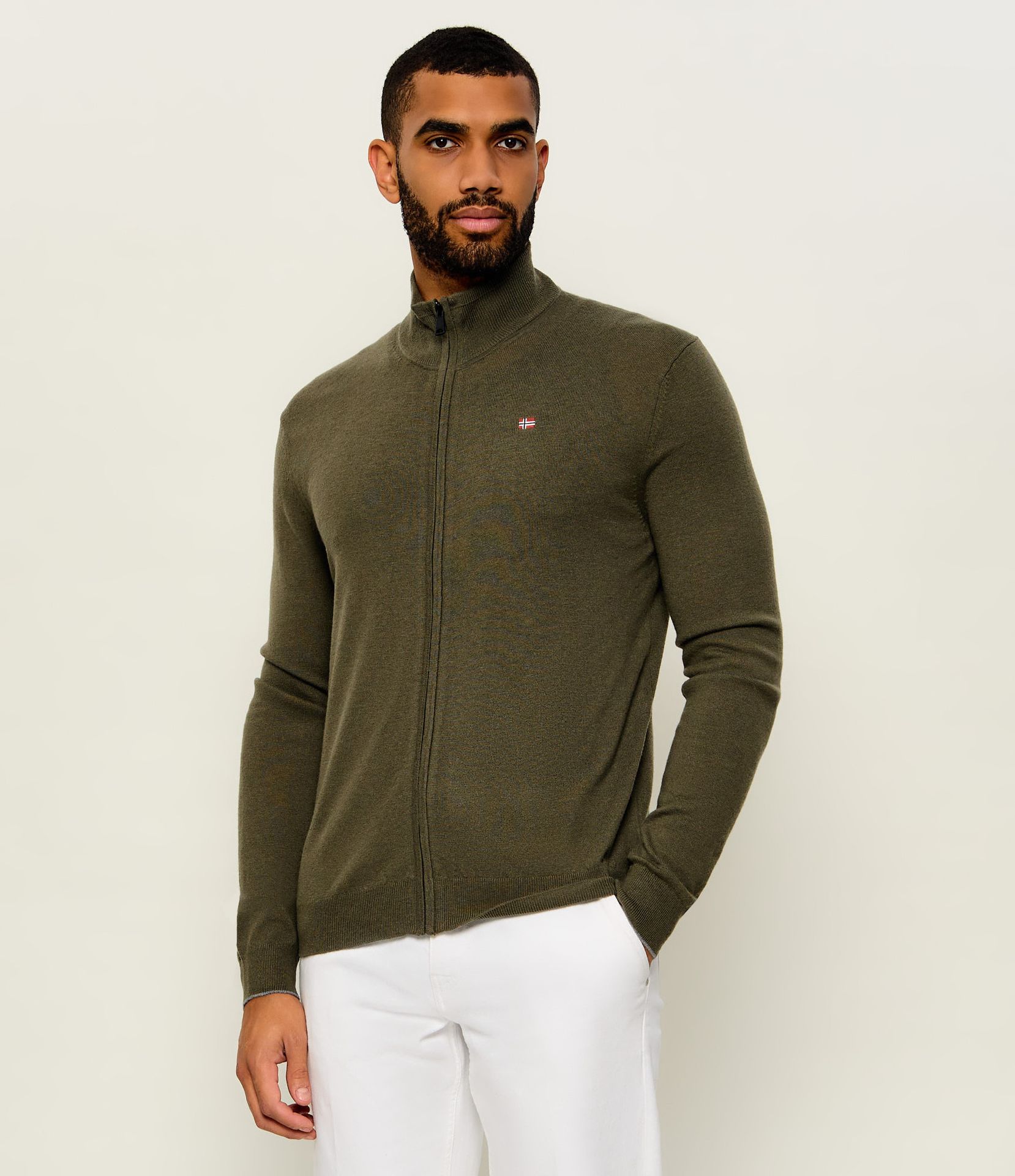 Napapijri Wełniany sweter Damavand Fz 3 Slim Fit
