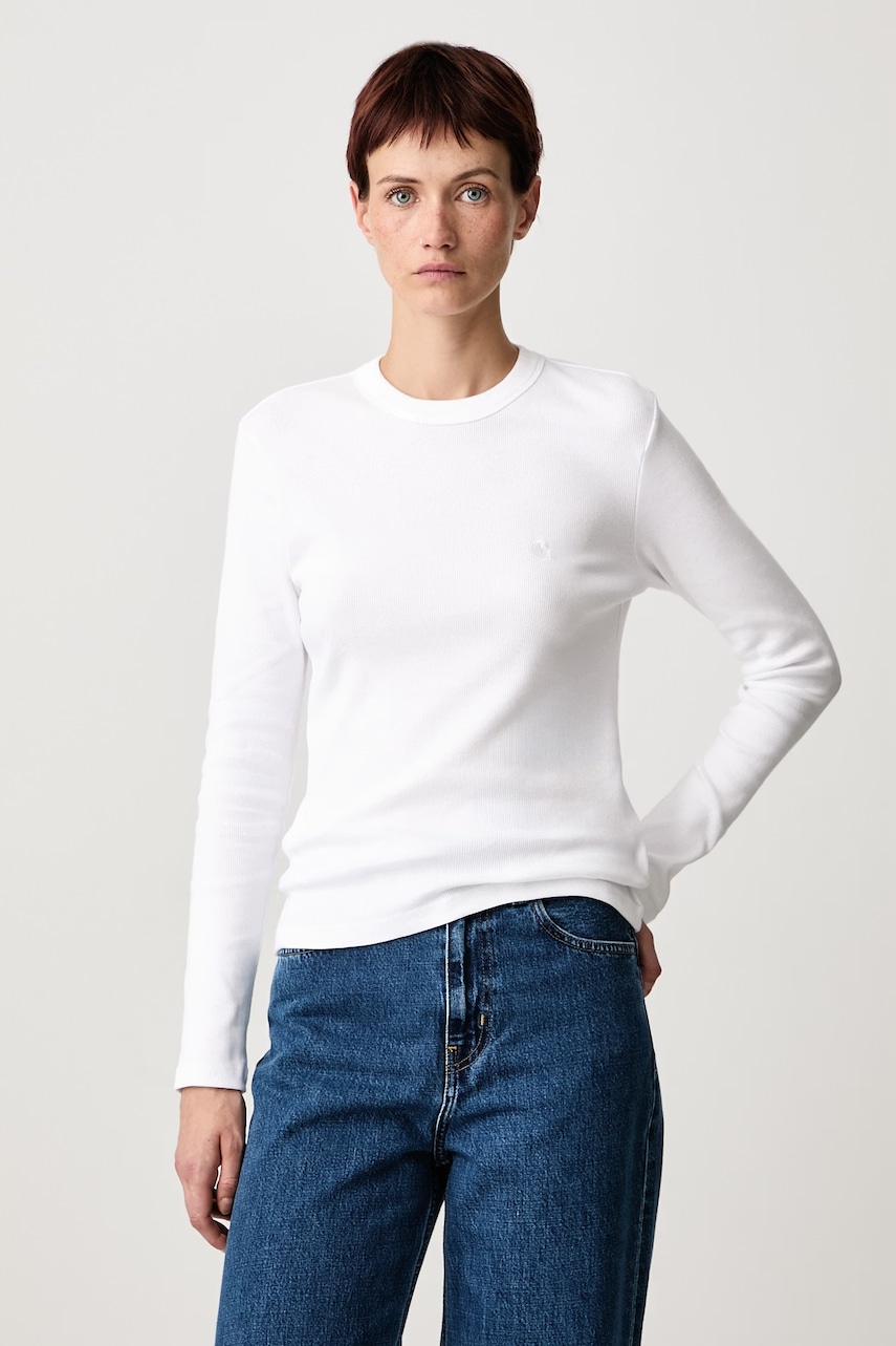 Carhartt WIP longsleeve damski bawełniany z elastanem Philipa T-Shirt