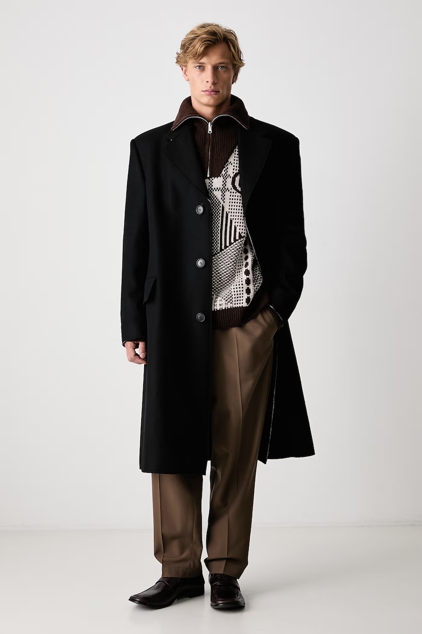 MM6 Maison Margiela płaszcz z wełną męski