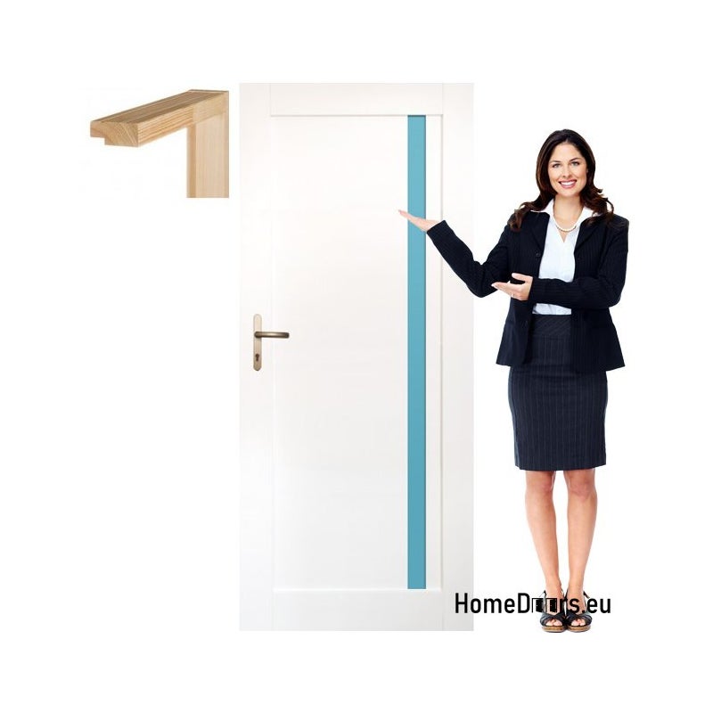 HOMEDOORS Drzwi drewniane z ościeżnicą lakierowane OV11 60 Lewe