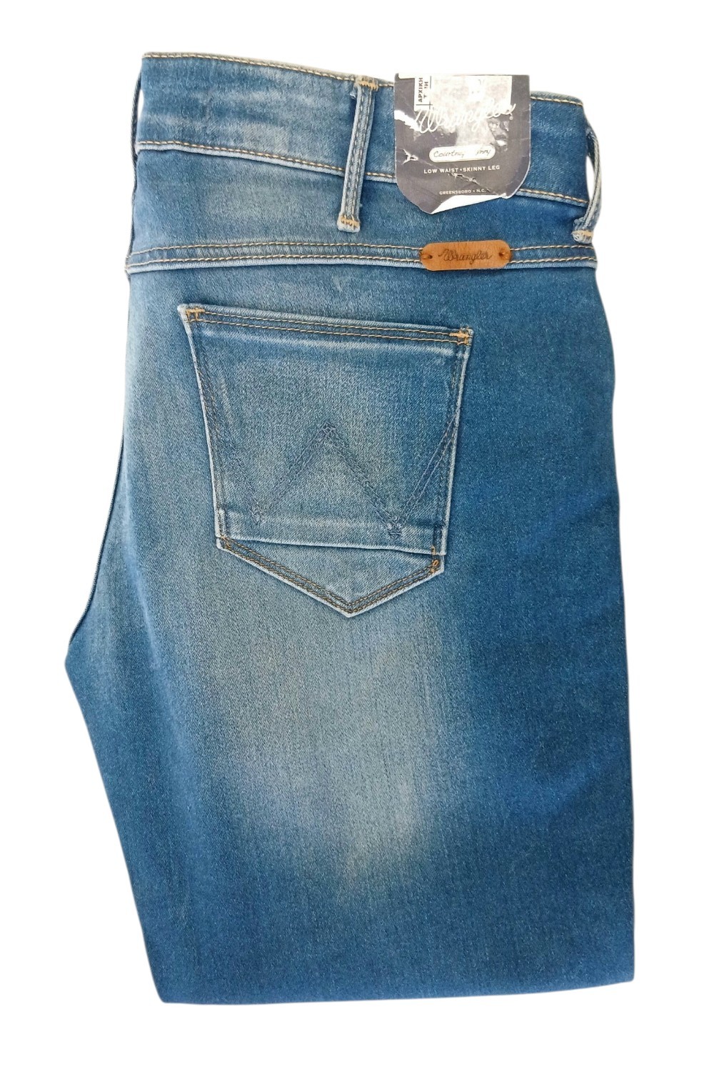 Wrangler Courtney Sand Castle jeansy damskie rurki biodrówki