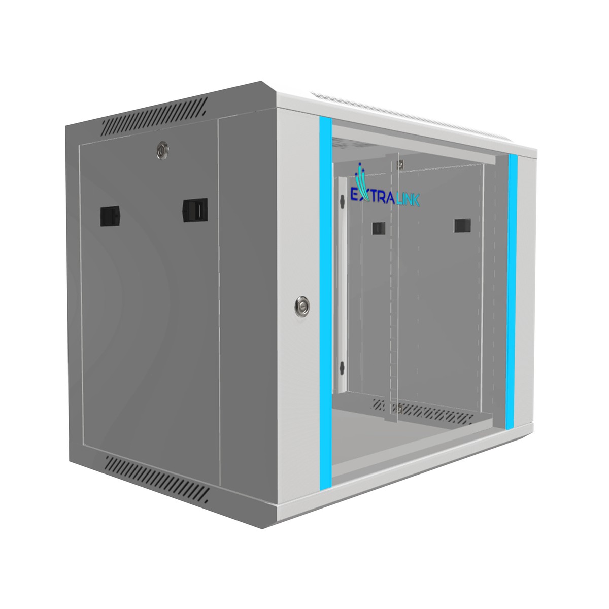Extralink 9U 600x450 Szara Szafa rack montowana na ścianie EX.8574