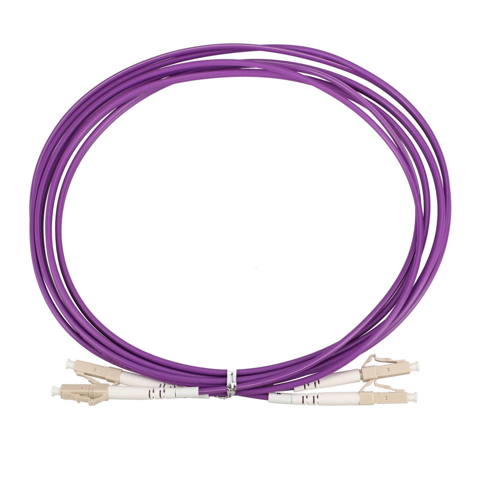 Extralink LC/UPC-LC/UPC Patchcord Wielomodowy, OM4, Duplex, 3mm, 1m EX.36851
