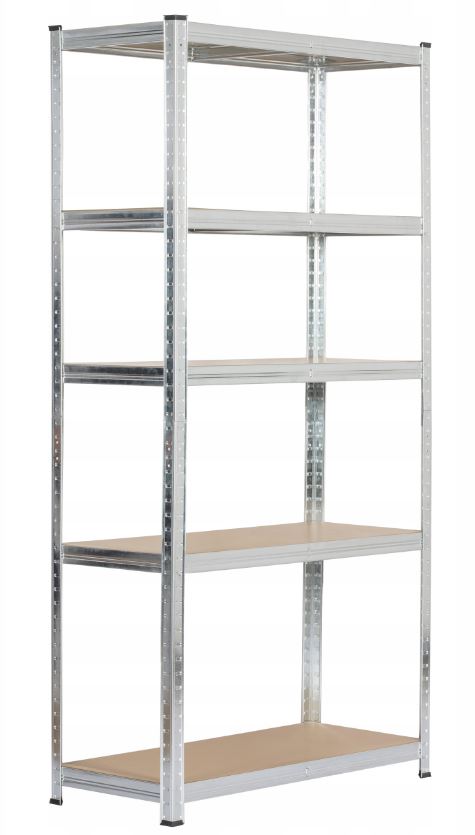 Regał Magazynowy Metalowy Srebrny 180X90X40CM