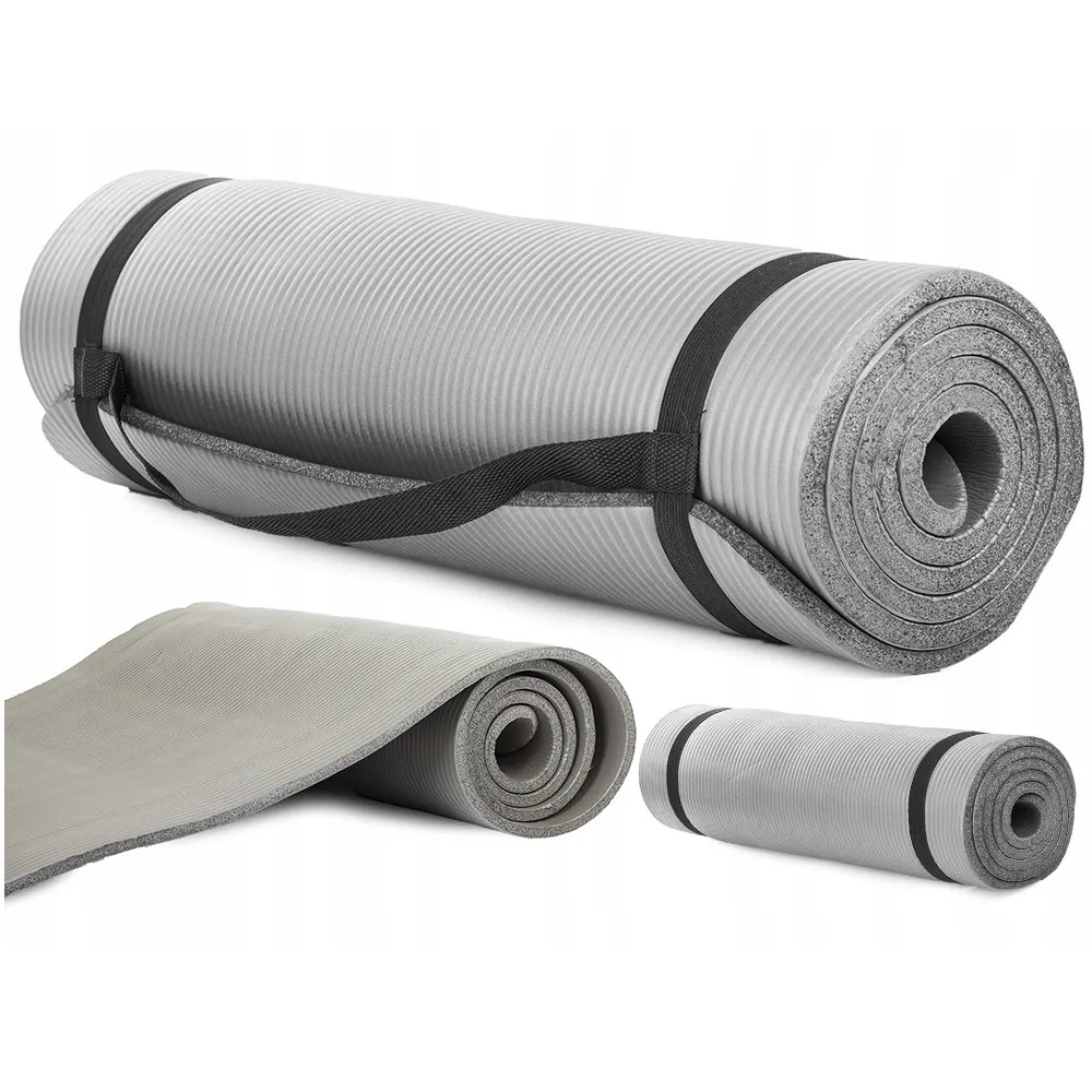 Extralink Mata do ćwiczeń fitness joga aerobik szara 180x60cm EX.22752