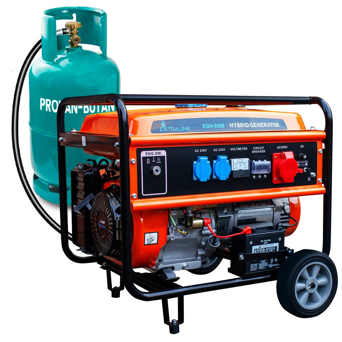 Extralink EGH-5500 Agregat prądotwórczy hybrydowy, 5,5kW 3F