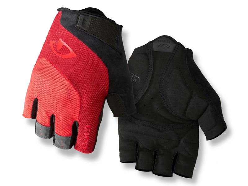 Giro, Rękawiczki kolarskie męskie, Bravo Gel bright red, czerwony, rozmiar S