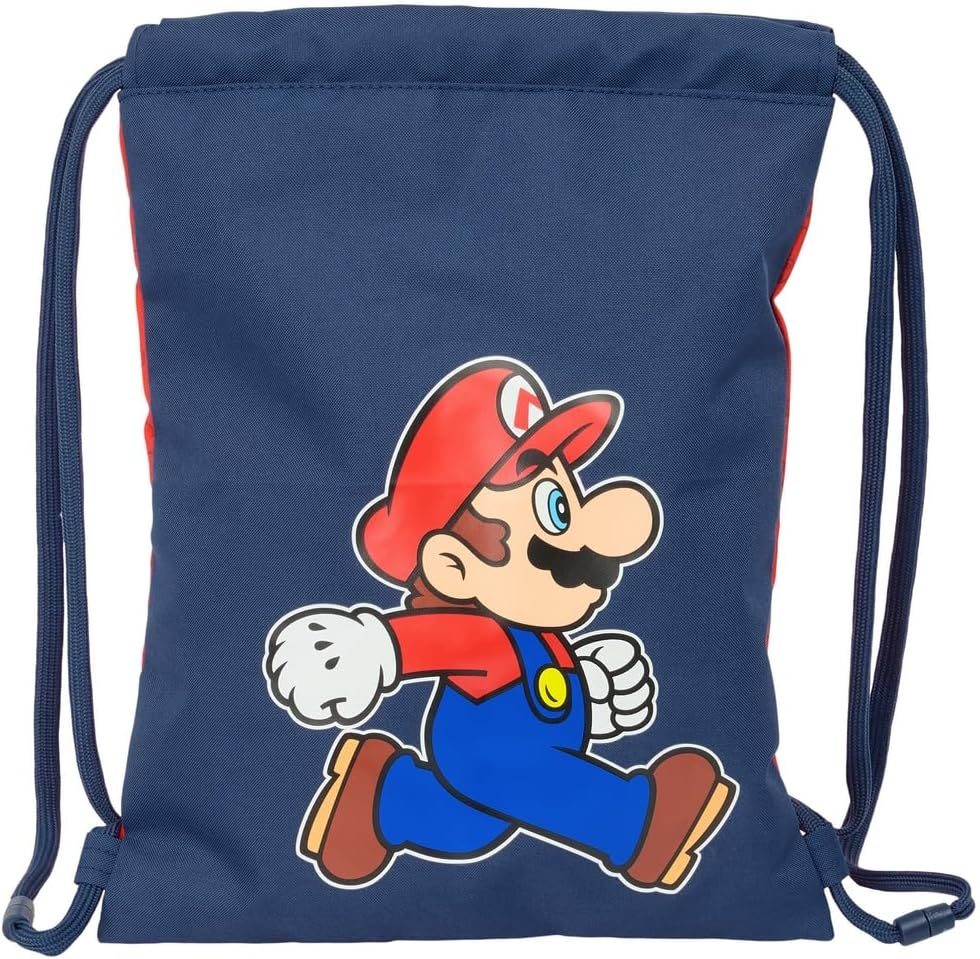 Super Mario plecak przedszkolny dla dzieci 26x34 cm niebieski