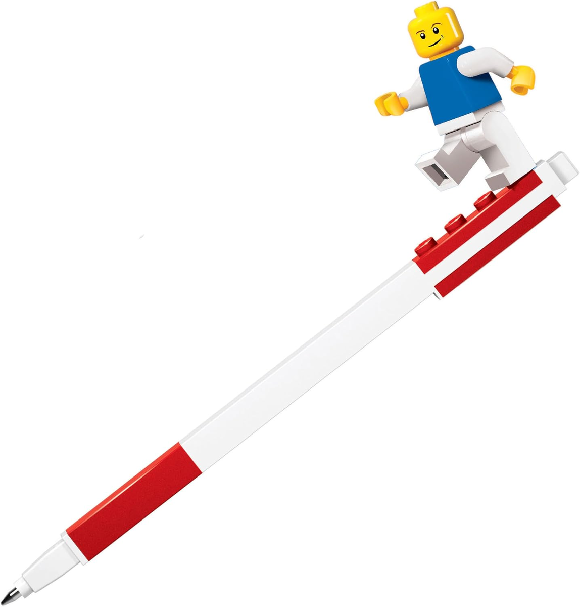 Długopis żelowy LEGO z minifigurką dla dzieci 16 cm czerwony