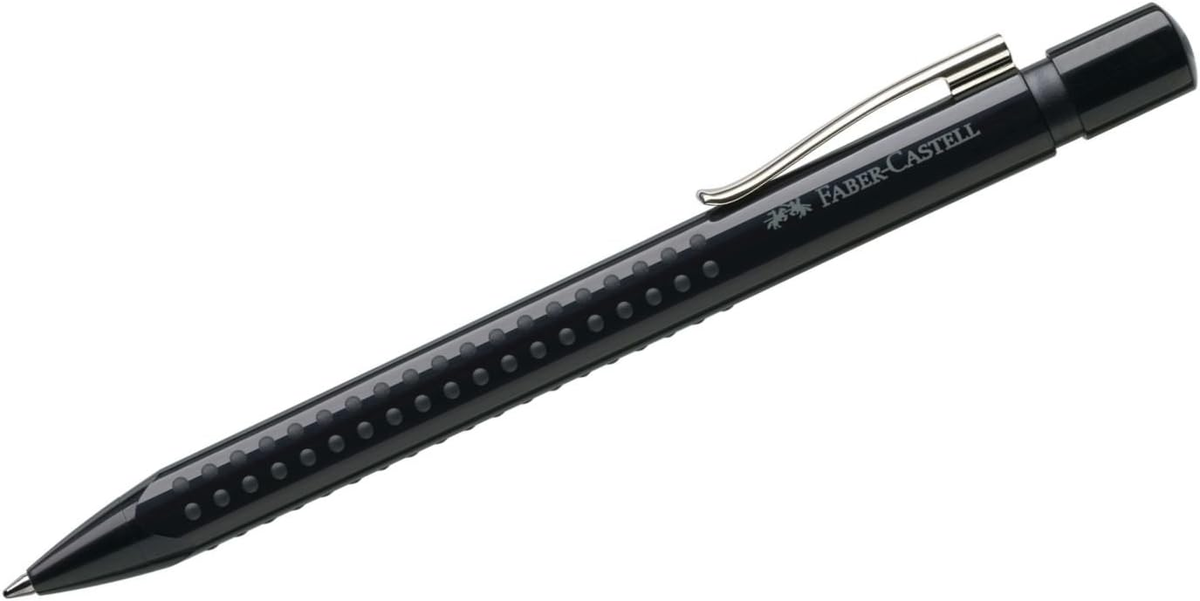 Długopis Faber-Castell Grip 2010 czarny, grubość M, trójkątny, metalowy