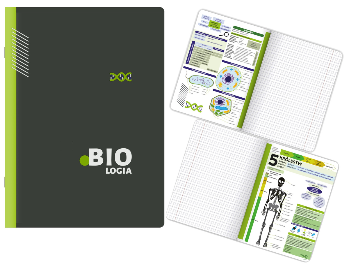 Zeszyt A5 kratka 60k Biologia Top2000