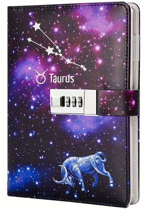 Dziennik Planer Na Szyfr Znak Zodiaku Byk Pamiętnik Notatnik Notes A5
