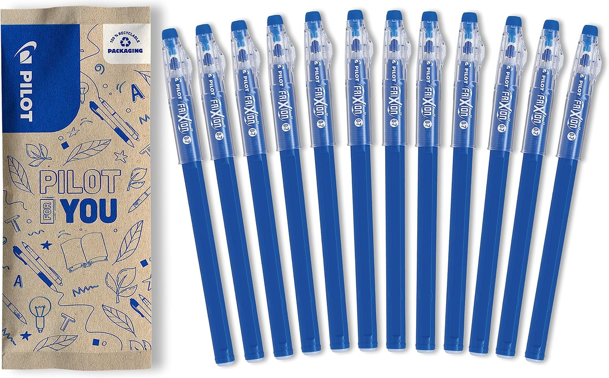 Pilot  FriXion Ball Stick 12 szt. długopisy wymazywalne 0,7 mm niebieskie