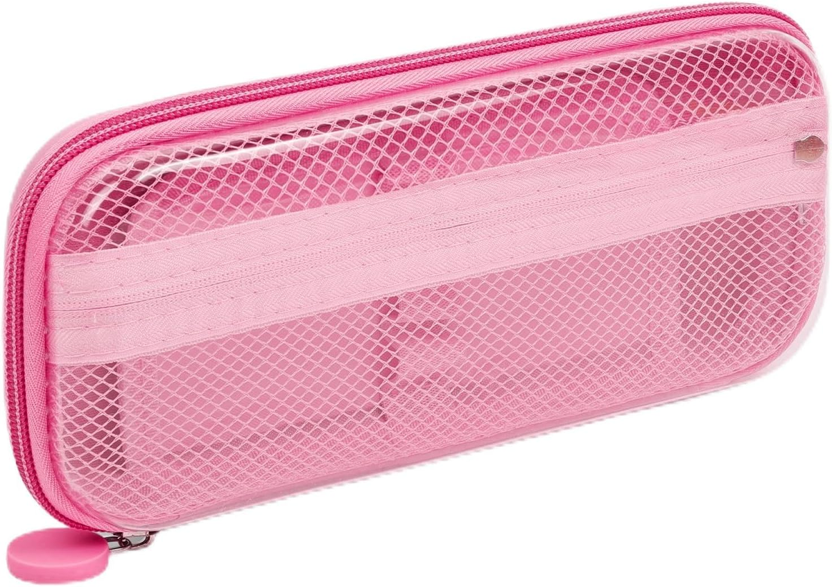 Piórnik różowy z przegródkami EVA 23x11x5 cm dla dzieci