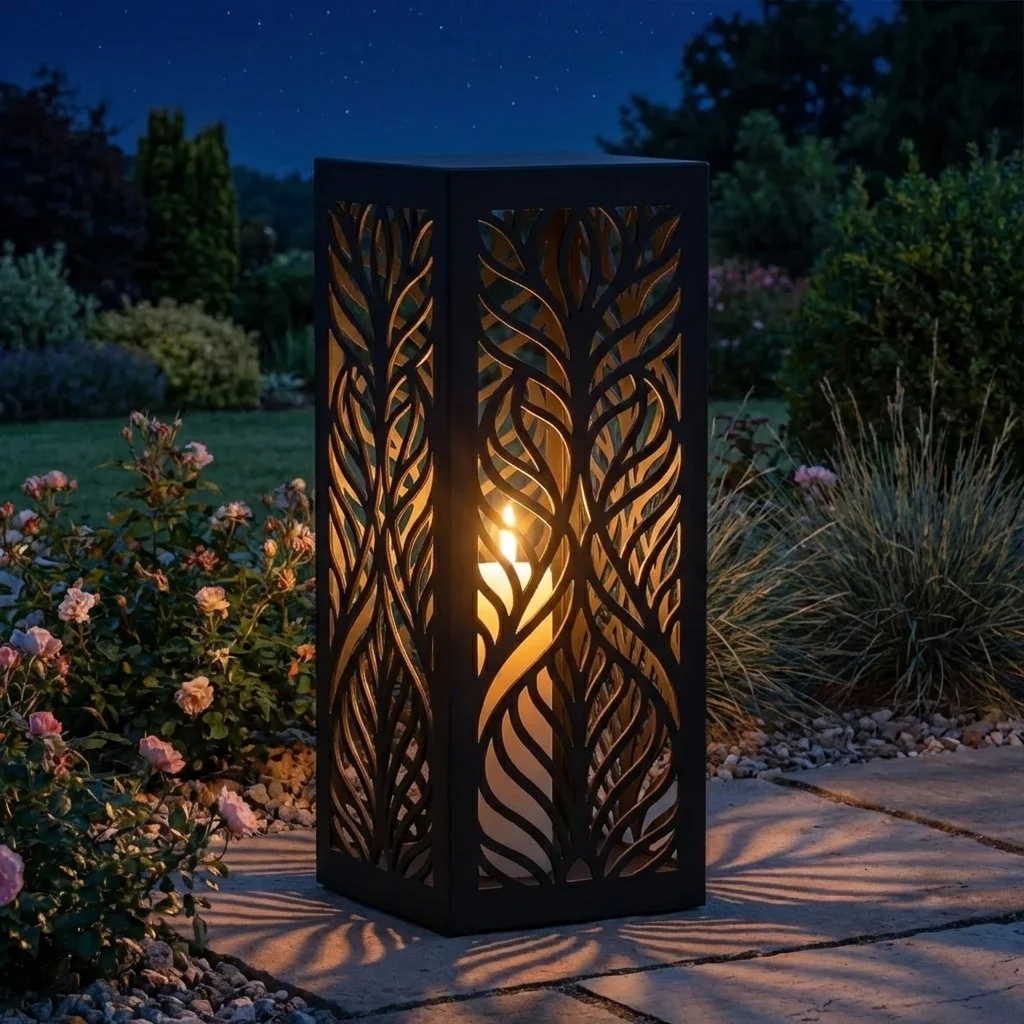 Nowoczesna Botanika – Metalowy Lampion Ogrodowy