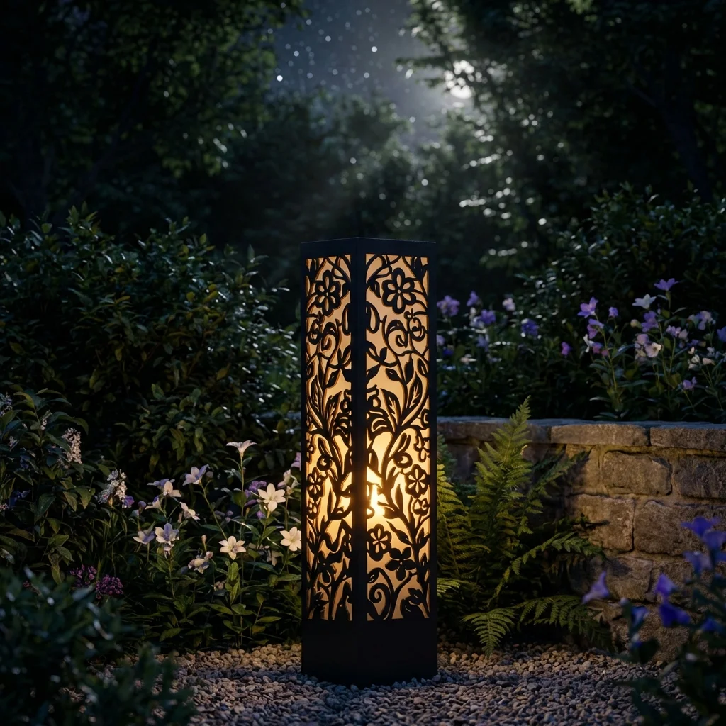 Ogród Kwiatów – Metalowy Lampion Ogrodowy