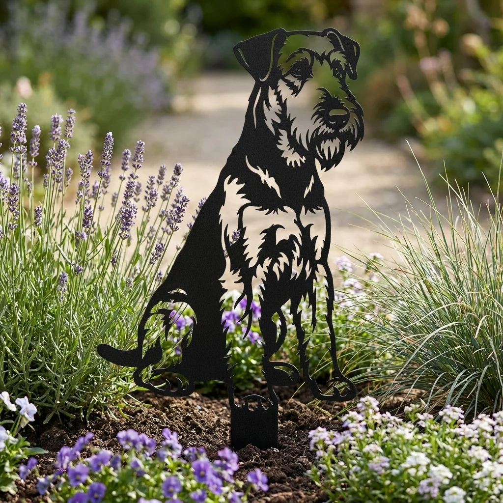 Airedale Terrier – Dekoracja Ogrodowa Metalowa