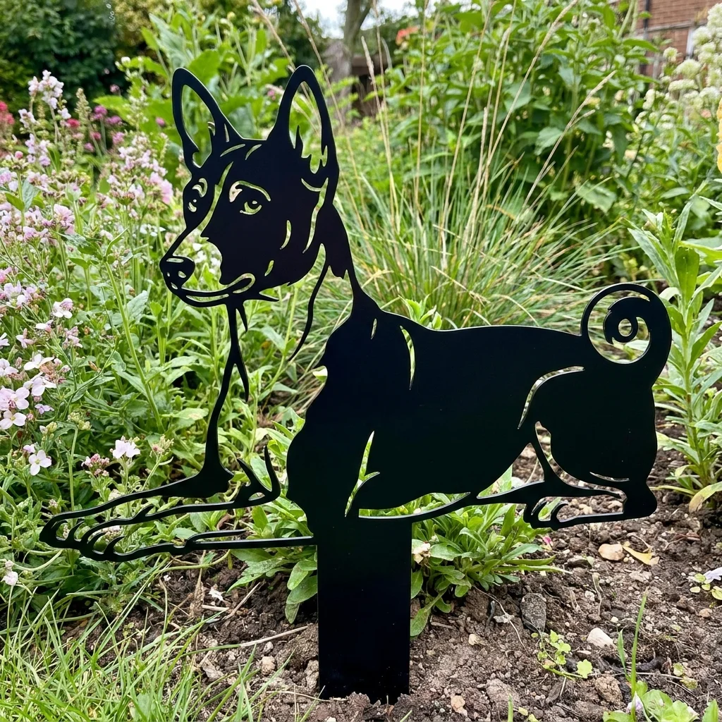 Basenji – Dekoracja Ogrodowa Metalowa