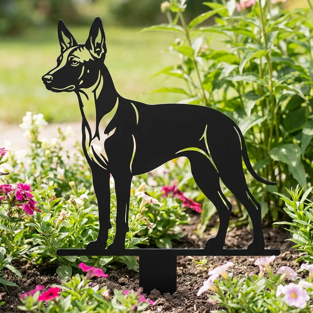 Xoloitzcuintli v3 – Dekoracja Ogrodowa Metalowa