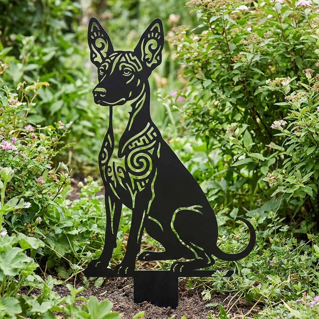 Xoloitzcuintli v2 – Dekoracja Ogrodowa Metalowa