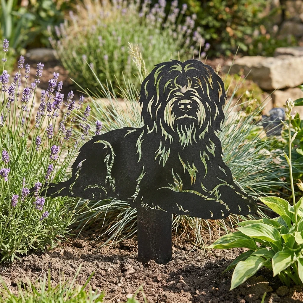 Owczarek francuski Briard – Dekoracja Ogrodowa Metalowa