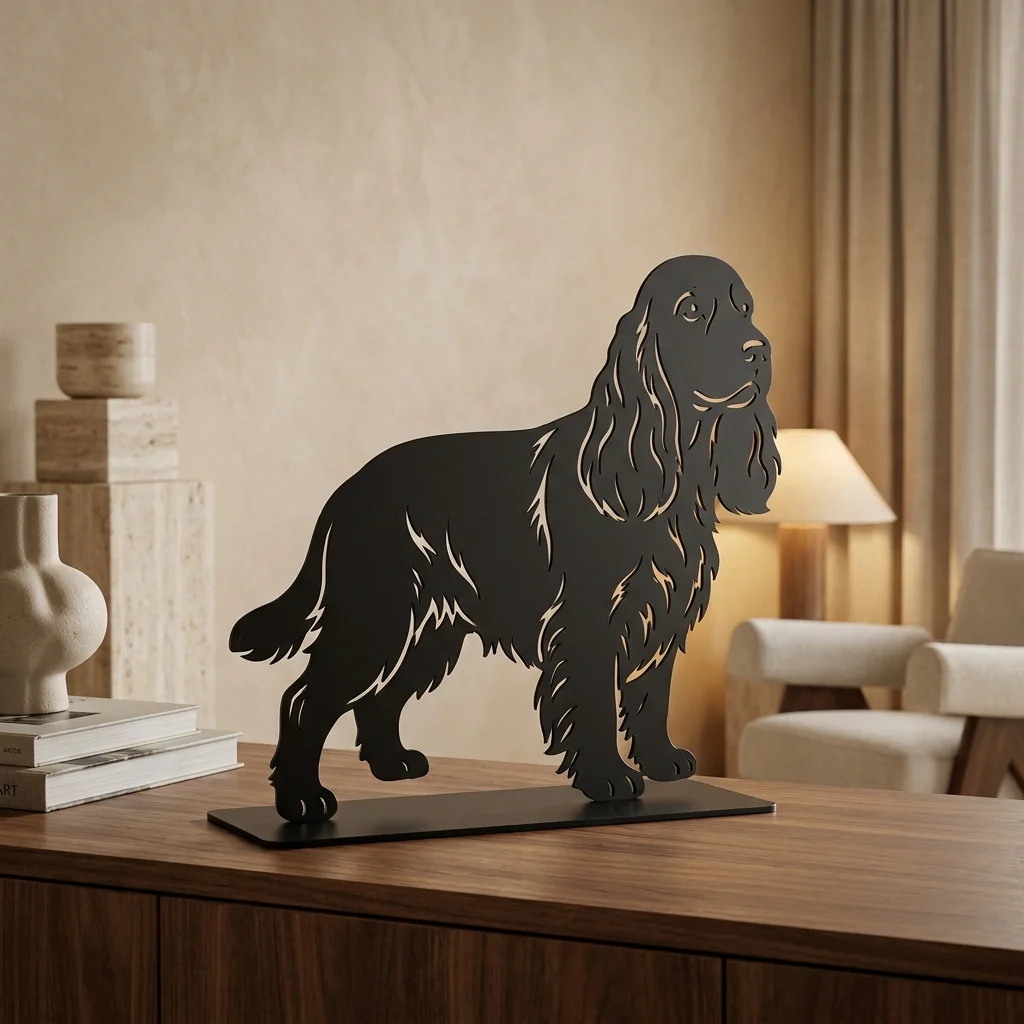 Cocker Spaniel - metalowa dekoracja wolnostojąca