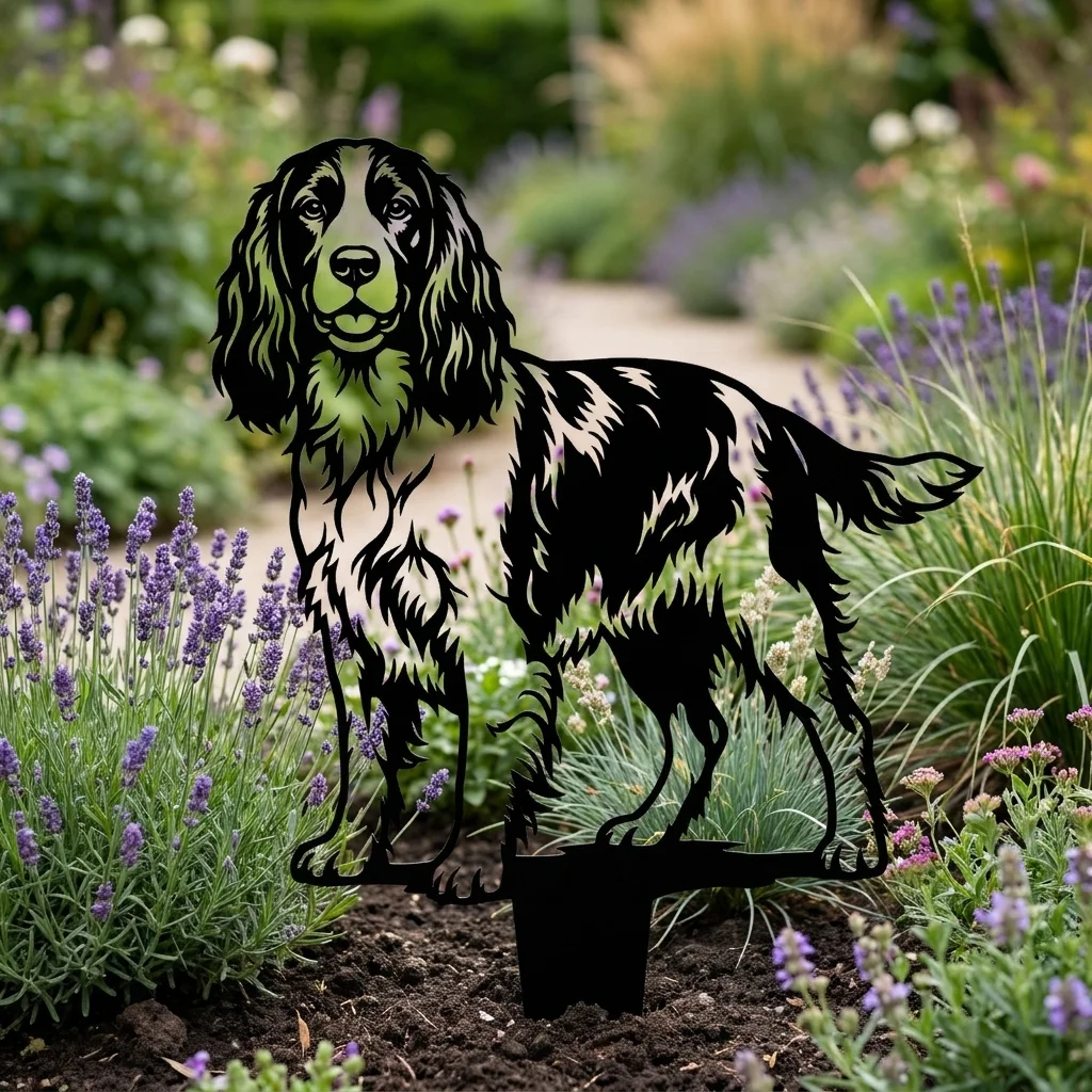 Springer Spaniel angielski v4 – Dekoracja Ogrodowa Metalowa