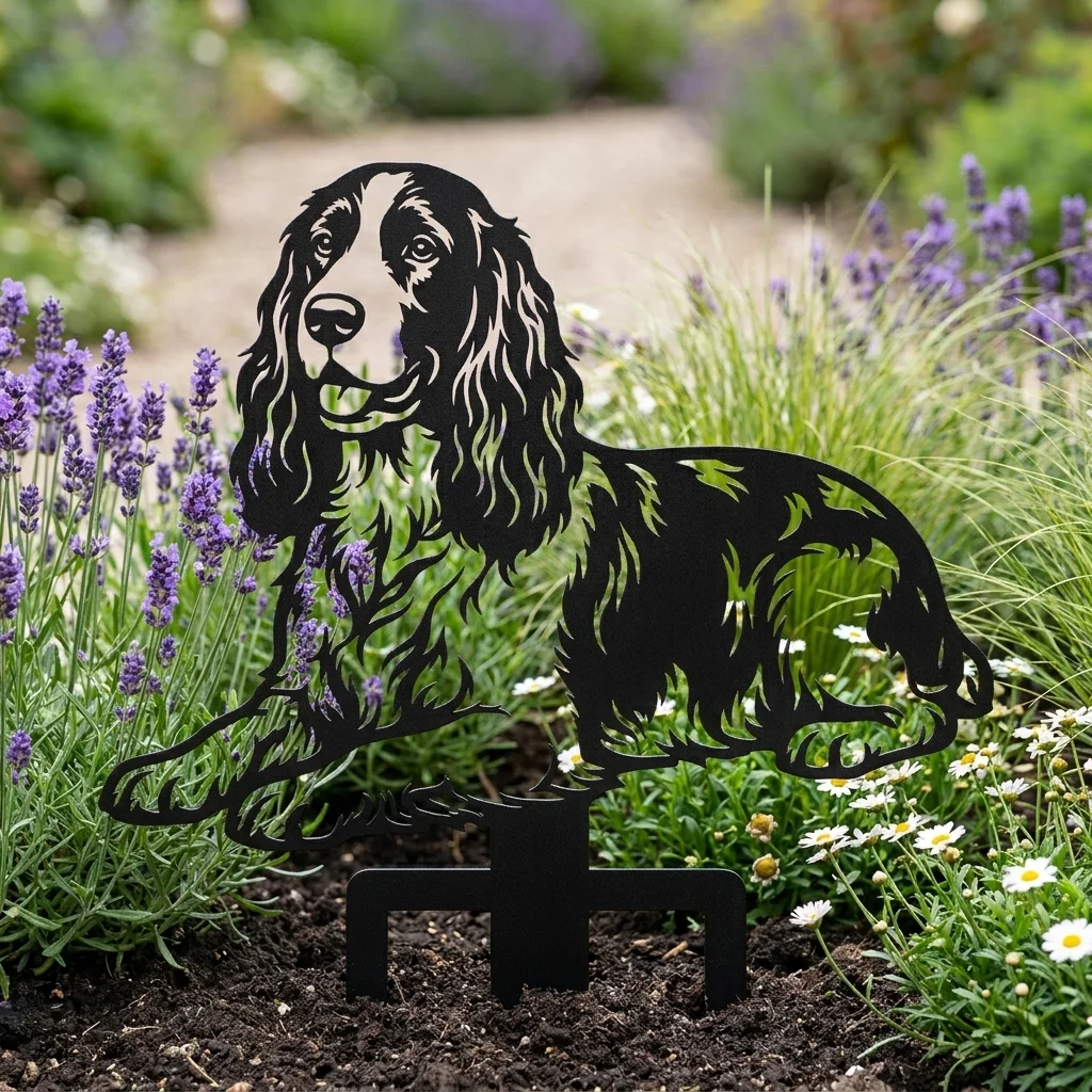 Springer Spaniel angielski – Dekoracja Ogrodowa Metalowa