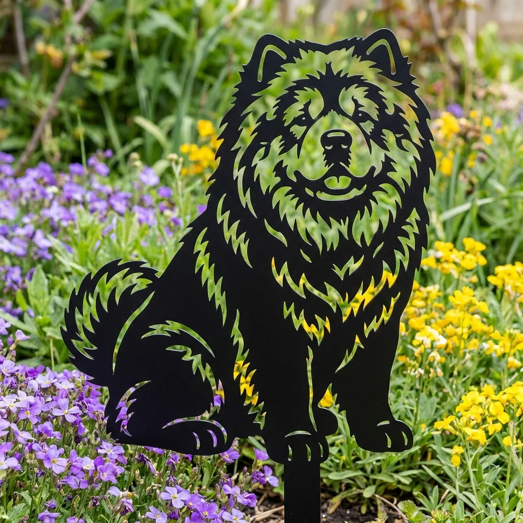 Chow chow v2 – Dekoracja Ogrodowa Metalowa