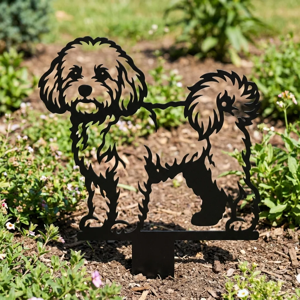 Maltipoo v3 – Dekoracja Ogrodowa Metalowa