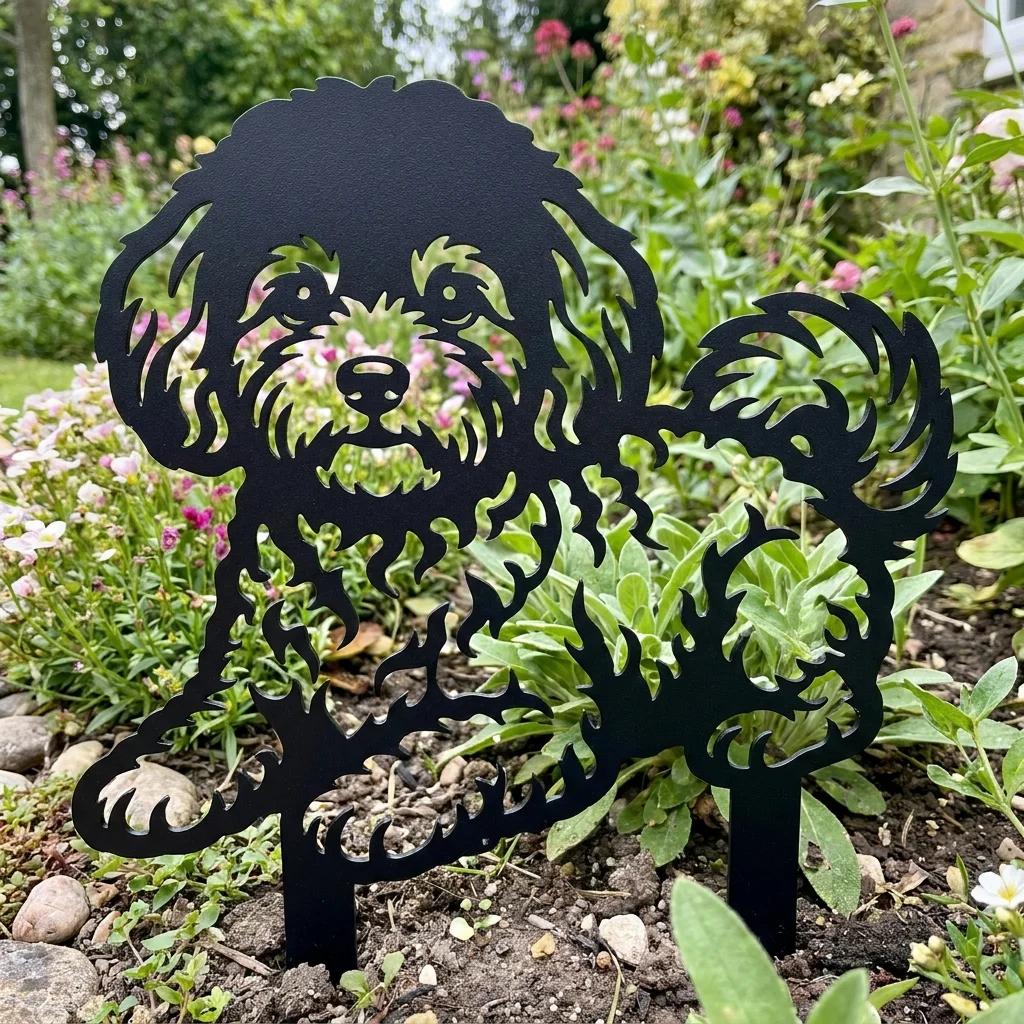 Maltipoo – Dekoracja Ogrodowa Metalowa