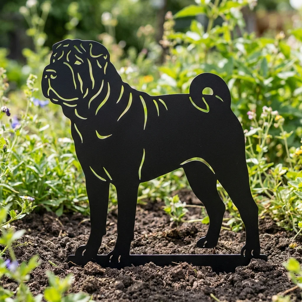 Shar pei v2 – Dekoracja Ogrodowa Metalowa