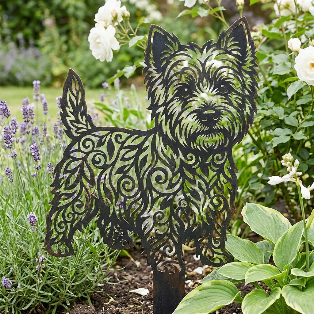 West Highland Terrier v3 – metalowa dekoracja ogrodowa