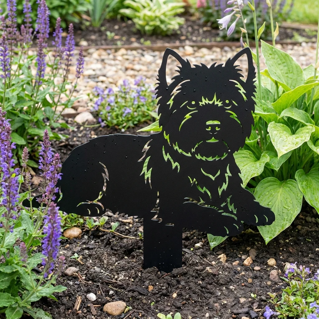 West Highland Terrier – metalowa dekoracja ogrodowa
