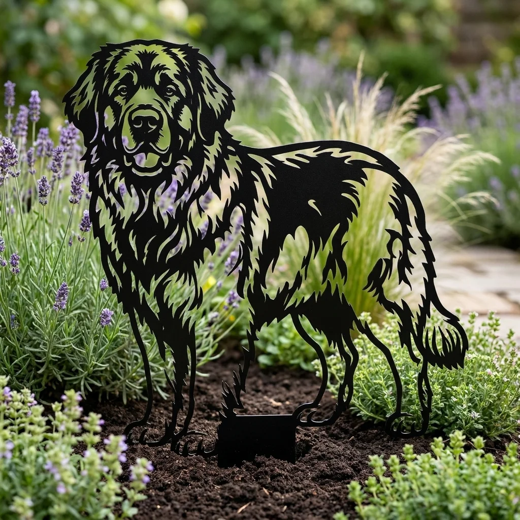 Leonberger v4 – Dekoracja Ogrodowa Metalowa