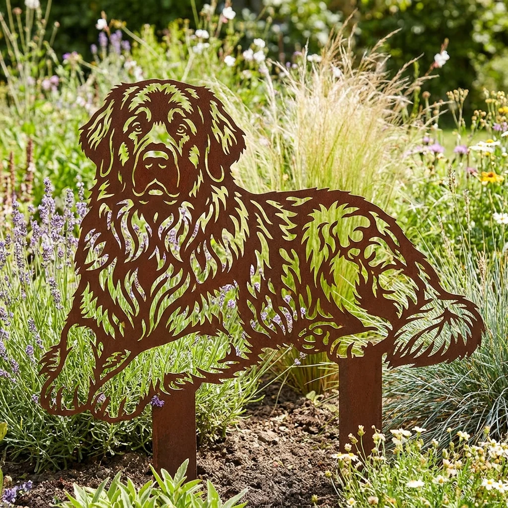 Leonberger – Dekoracja Ogrodowa Metalowa