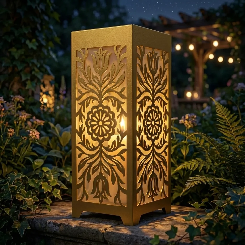 Lampion Złota Rozeta Tulipanów