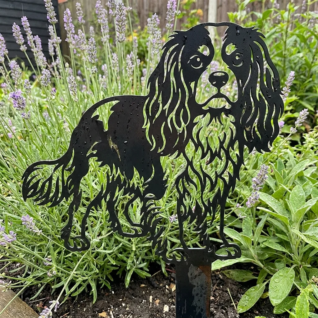 Spaniel king cawalier – Dekoracja Ogrodowa Metalowa