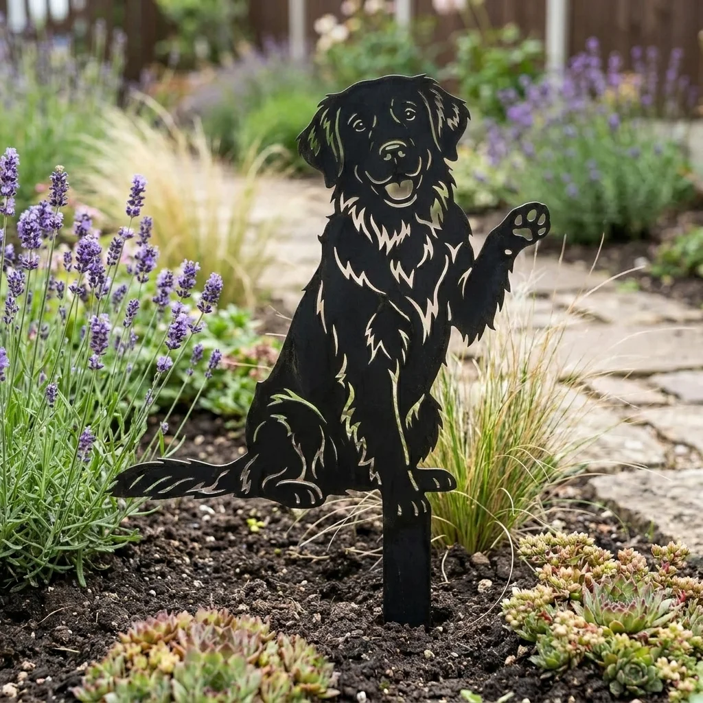Golden_Retriever v3 – Dekoracja Ogrodowa Metalowa