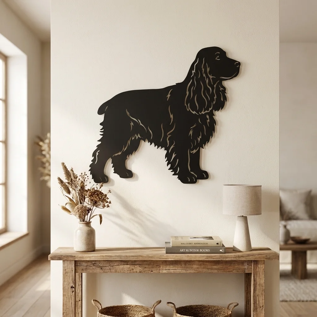 Cocker Spaniel - metalowa dekoracja ścienna model 5