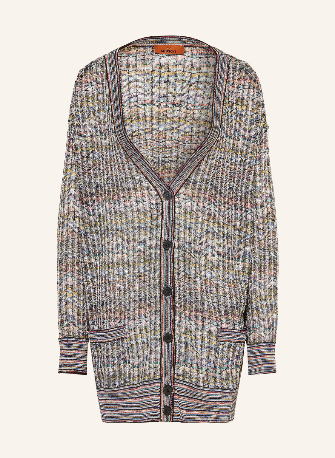Missoni Kardigan Z Błyszczącą Przędzą I Cekinami braun