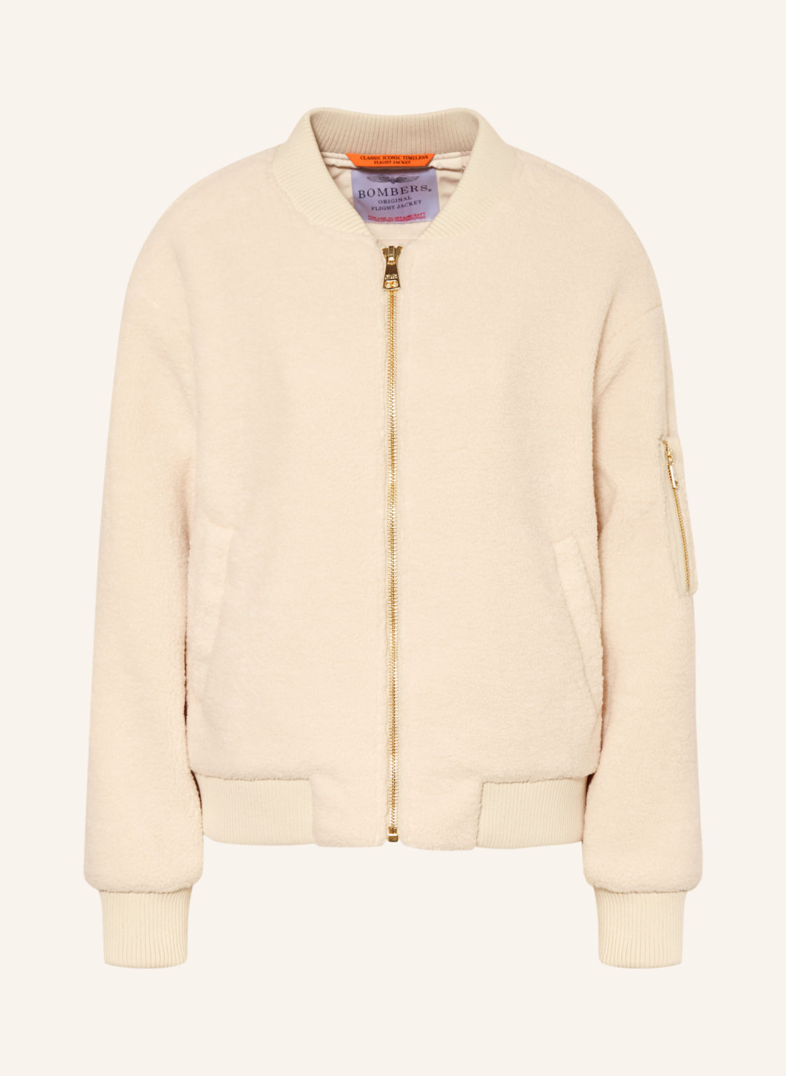 Bombers Original Kurtka Z Futerkiem Typu Teddy weiss